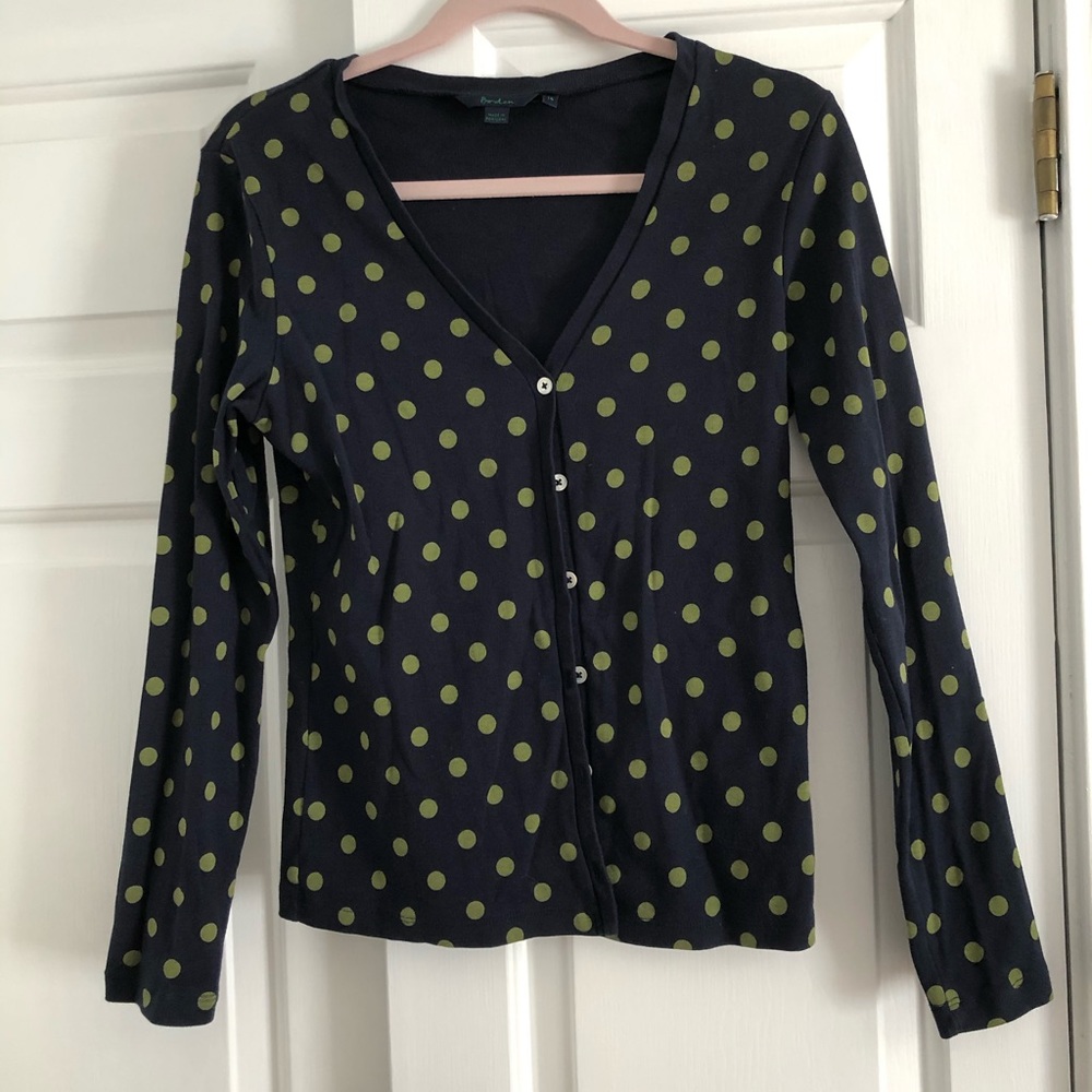 Boden POLKADOT CARDIGAN euro. size 14
